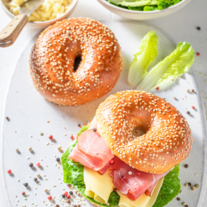 Prosciutto & Goat Cheese Bagel